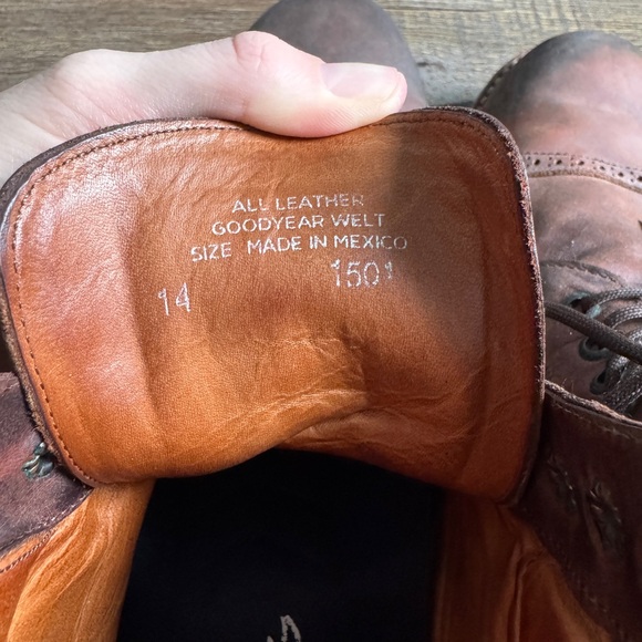 Wilcox Men’s Size 14 Oxford Style Lace Up Boots in Brown - Picture 4 of 9